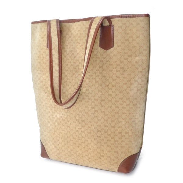 OLD Gucci　マイクロGGミニトートバッグ（茶/スエード）