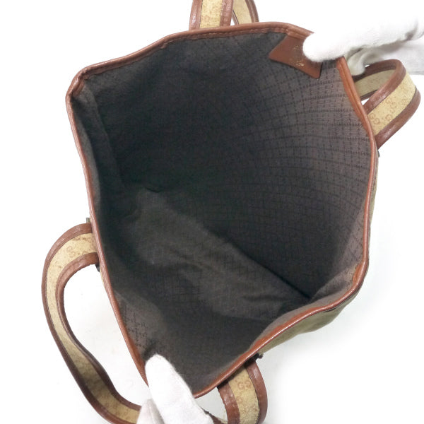 美品 OLD GUCCI PVC トートバッグ 茶 マイクロ フラップ GG総柄 美品 OLD GUCCI PVC トートバッグ 茶 マイクロ フラップ GG総柄