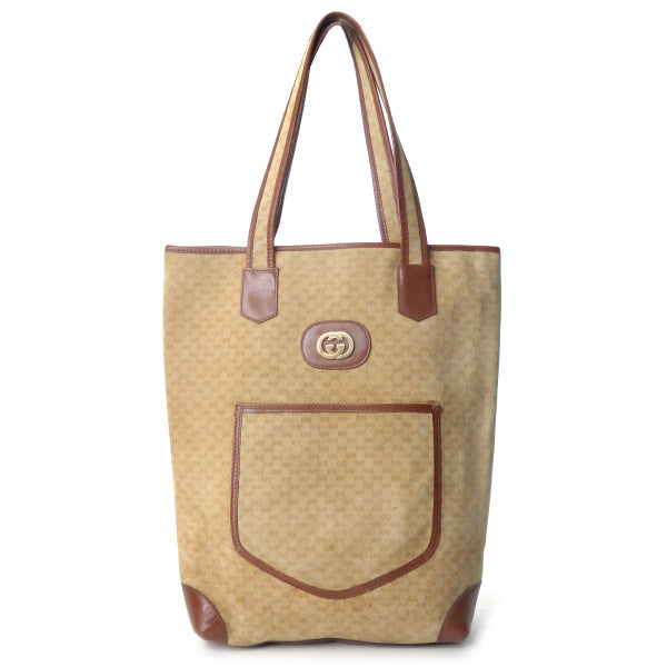 OLD Gucci　マイクロGGミニトートバッグ（茶/スエード）