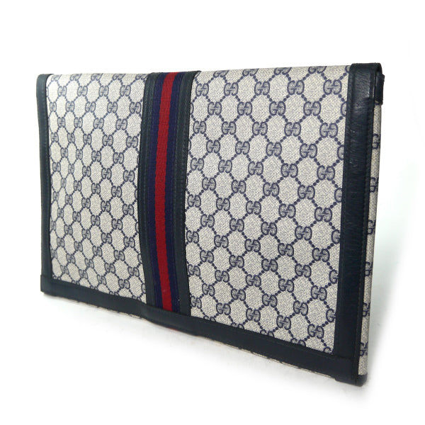 OLD Gucci　A4対応シェリーブリーフケース（青）