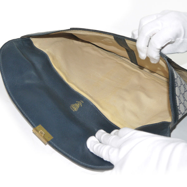 OLD Gucci　A4対応シェリーブリーフケース（青）