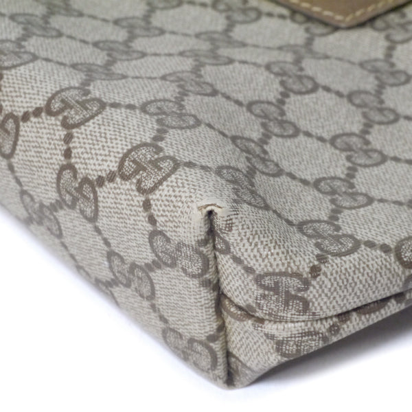 OLD Gucci　革ポケット トートバッグ（茶）