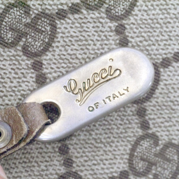 OLD Gucci　革ポケット トートバッグ（茶）