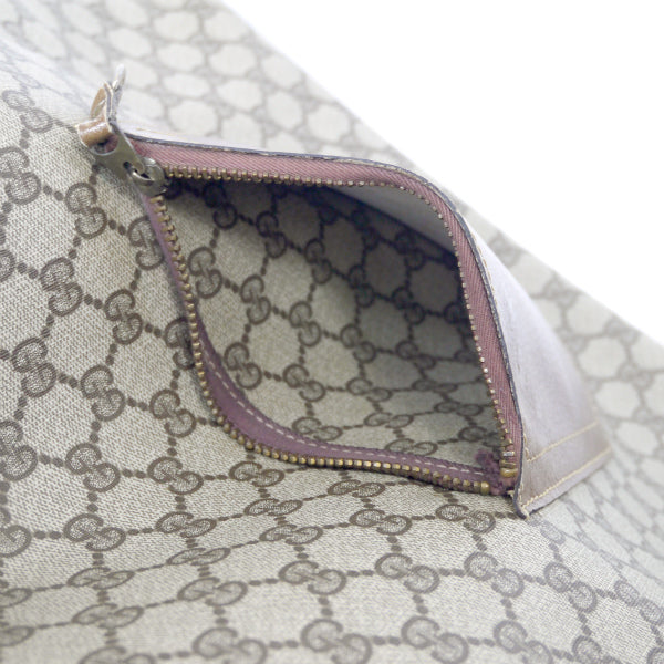 OLD Gucci　革ポケット トートバッグ（茶）