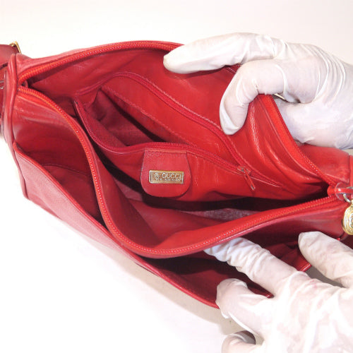 OLD GUCCI 　赤　総皮　斜めがけショルダー