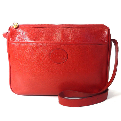 OLD GUCCI 　赤　総皮　斜めがけショルダー