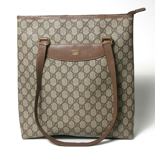OLD Gucci シンプルGGトートバッグ（茶）