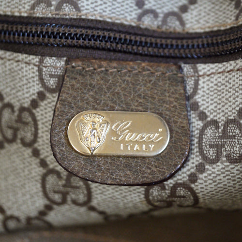 OLD Gucci 皮ポケGGトートバッグ（茶）