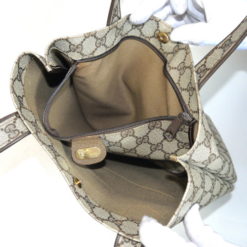 OLD Gucci 皮ポケGGトートバッグ（茶）