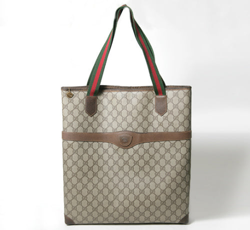 OLD Gucci 　大型ファスナートート（茶）