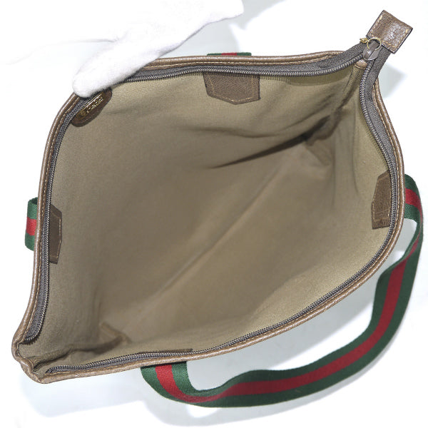 OLD Gucci 　大型ファスナートートバッグ（茶）