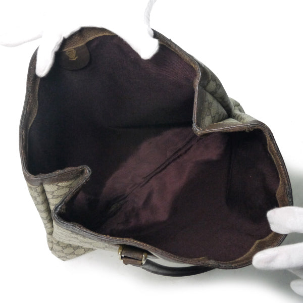 OLD Gucci 　GG柄スクエアトートバッグ（茶）