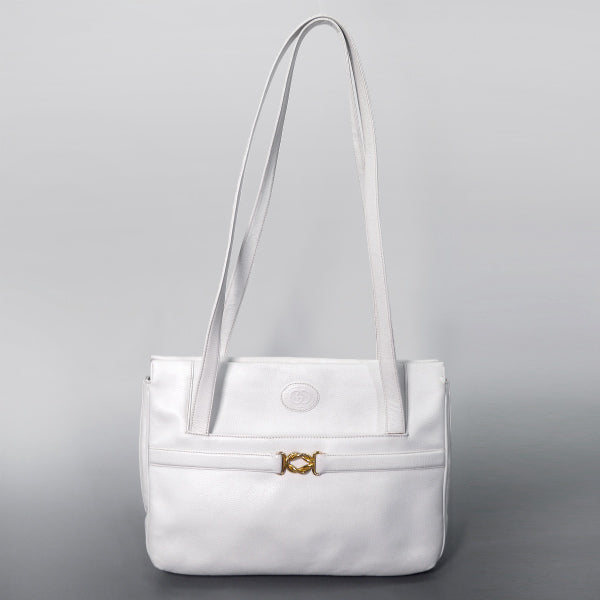 OLD Gucci 総革A4トートバッグ（白）