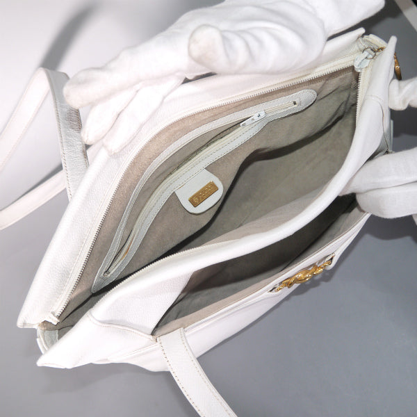 OLD Gucci 総革A4トートバッグ（白）