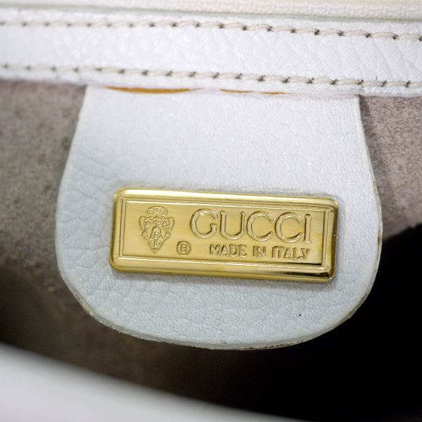 OLD Gucci 総革A4トートバッグ（白）