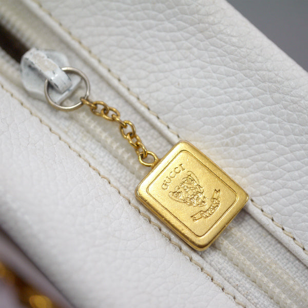 OLD Gucci 総革A4トートバッグ（白）