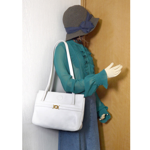 OLD Gucci 総革A4トートバッグ（白）