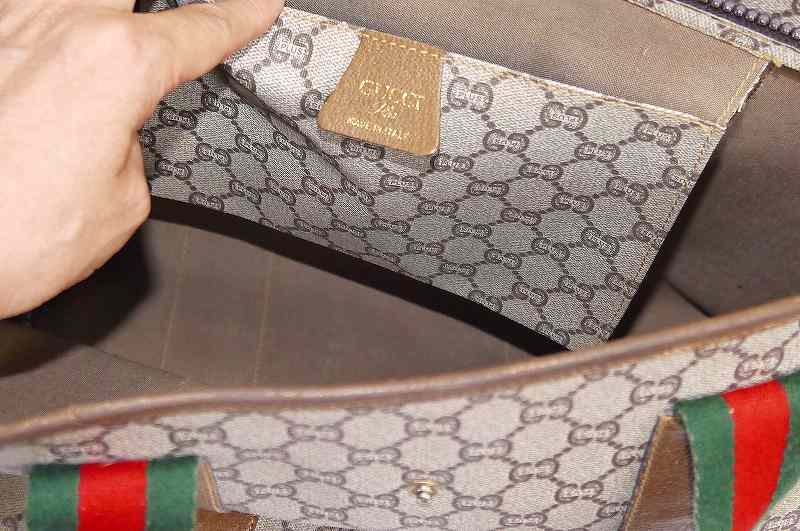 OLD Gucci Plus 大型トート(茶）