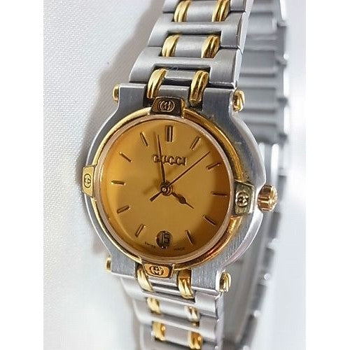 OLD Gucci ジャバラ腕時計（輪・金）