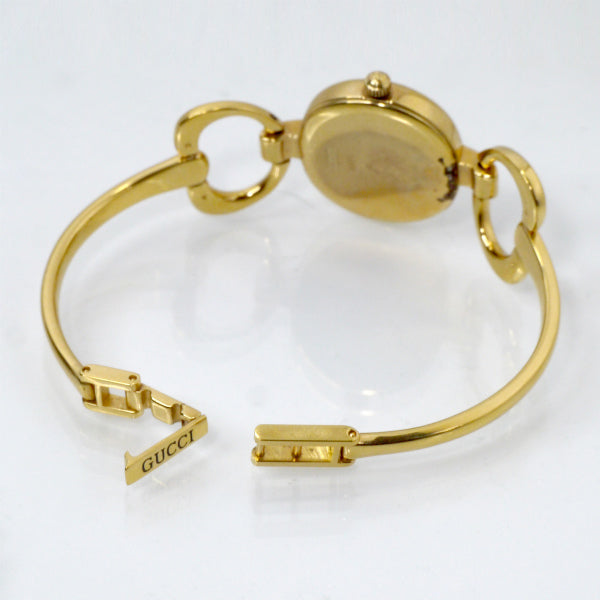 OLD Gucci　シェル盤ブレスレット腕時計（ゴールド）