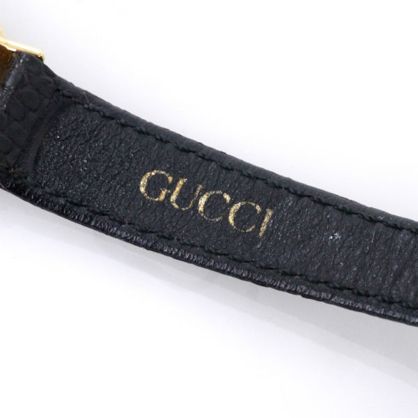 OLD Gucci ギリシャ数字 シェリー腕時計（リザード・濃茶）