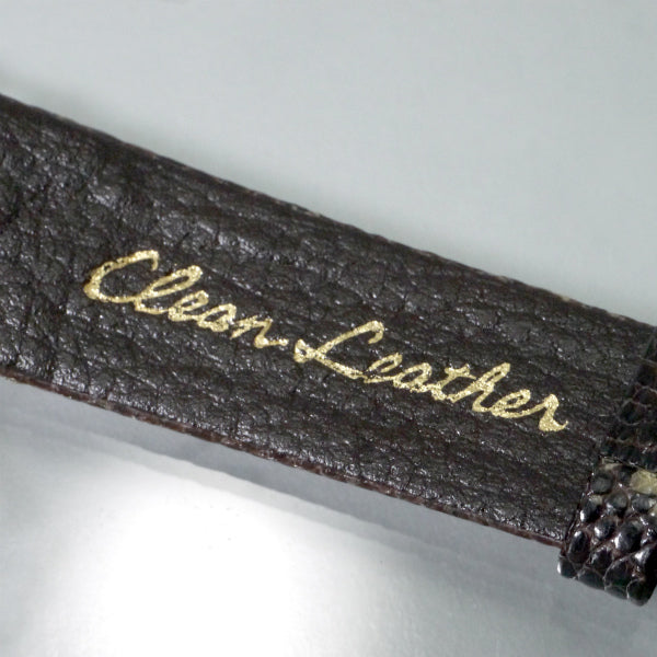 OLD Gucci ギリシャ数字 シェリービッグ腕時計（リザード・濃茶）