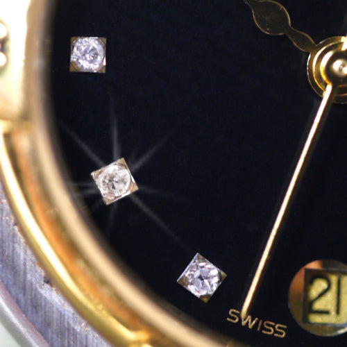 OLD Gucci ダイヤ付ジャバラ腕時計（箱付き）