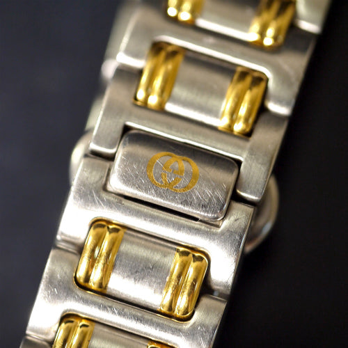 OLD Gucci ダイヤ付ジャバラ腕時計（箱付き）