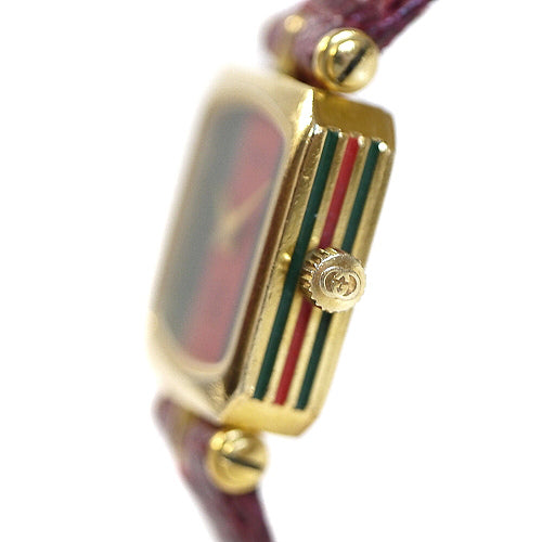 OLD Gucci　＜訳アリ＞リザード腕時計（四角）