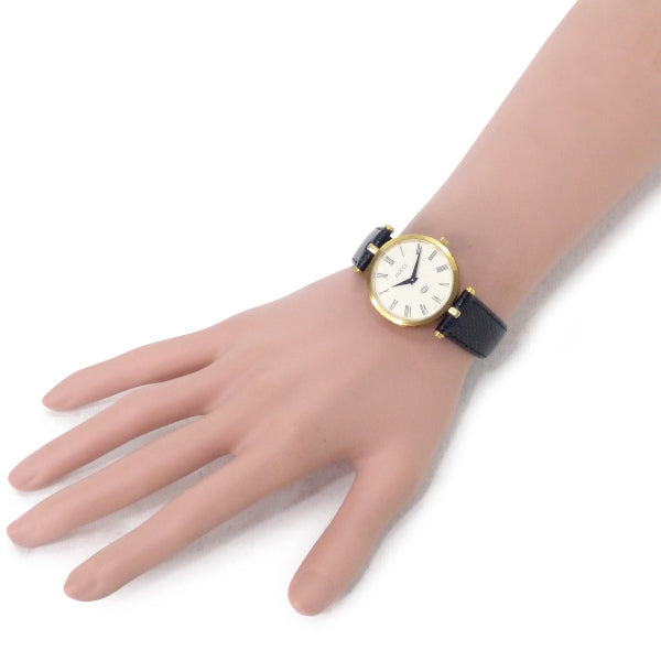 OLD Gucci　サイドシェリービッグフェイス腕時計（リザード/黒）