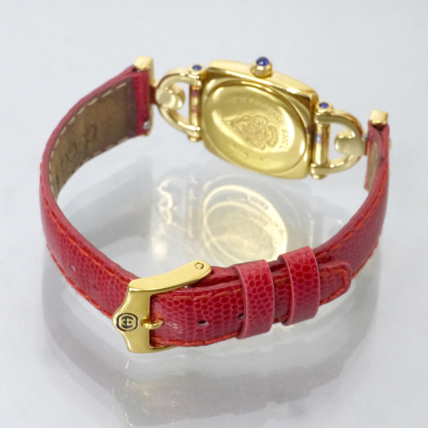 OLD Gucci ホースビット腕時計（赤/リザード）