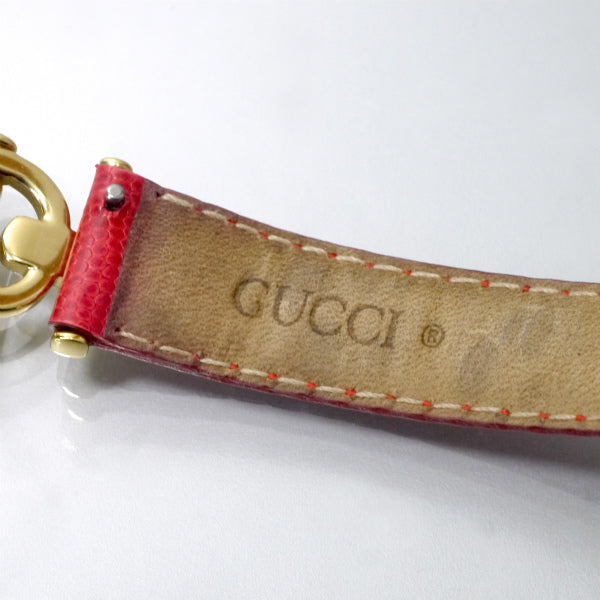 OLD Gucci ホースビット腕時計（赤/リザード）