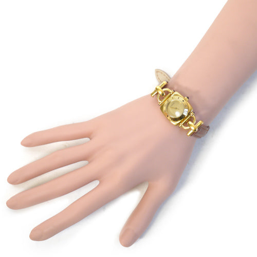 OLD Gucci ホースビット腕時計（ゴールド・茶）