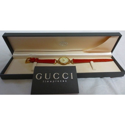 OLD Gucci キャメル腕時計（リザード革）