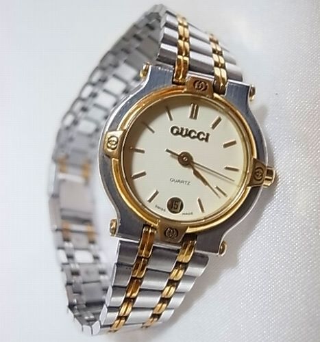 OLD Gucci ジャバラ腕時計（ベージュ）