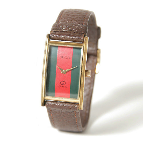 OLD Gucci　腕時計ダークブラウン長方形