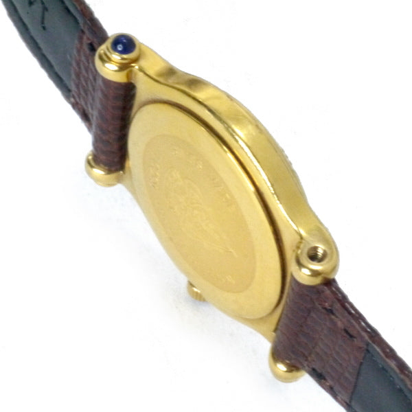 OLD Gucci 　ギリシャ数字　石付き腕時計（茶）