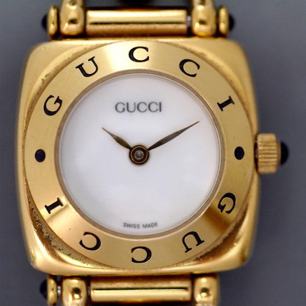 OLD Gucci ホースビット腕時計（リザード/茶）