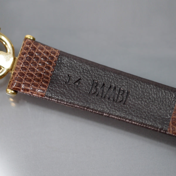 OLD Gucci ホースビット腕時計（リザード/茶）