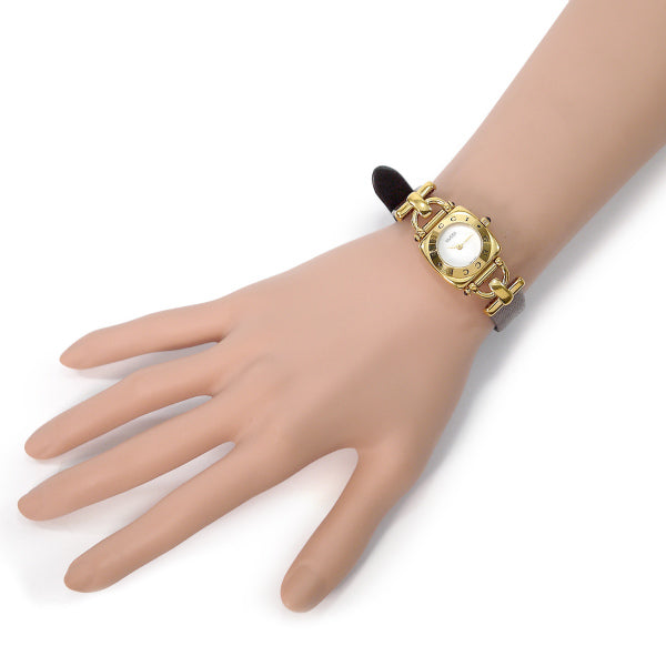 OLD Gucci ホースビット腕時計（リザード/茶）