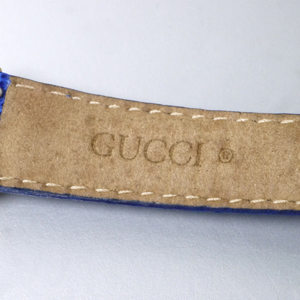 OLD Gucci ホースビット腕時計（リザード・青）