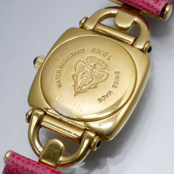 OLD Gucci レア!!ホースビット腕時計（リザード・ピンク）