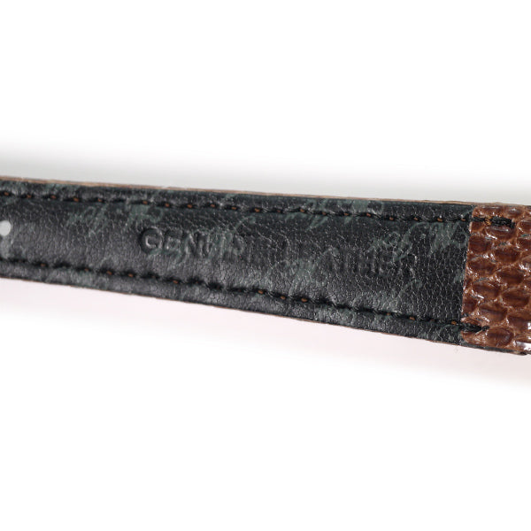 OLD Gucci 　丸型Gベゼルシェリー腕時計（濃茶/リザード）