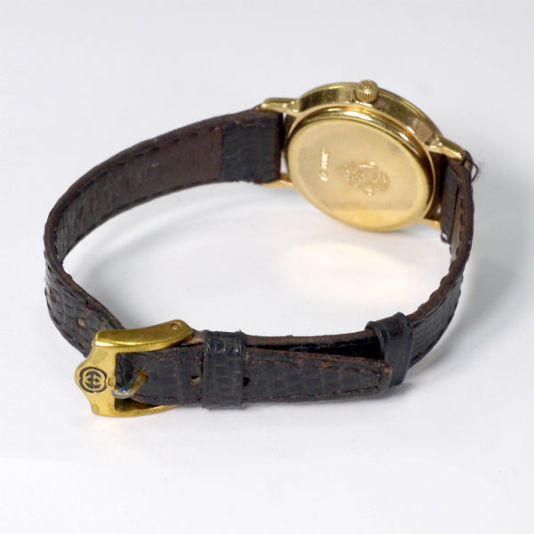 OLD Gucci ギリシャ数字 リザード腕時計（濃茶）