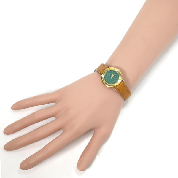 OLD Gucci レア!!総クレスト柄 腕時計（キャメル）