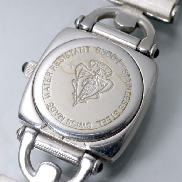 OLD Gucci ホースビット腕時計（シルバー・白）