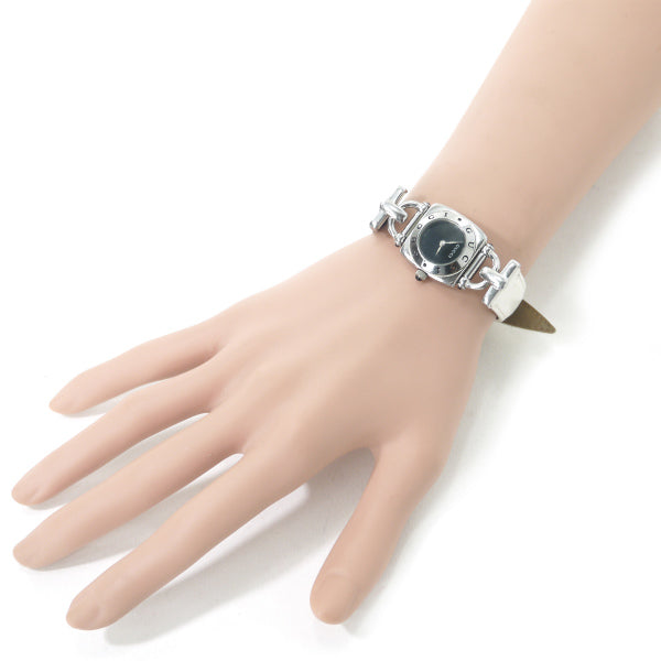 OLD Gucci ホースビット腕時計（シルバー・白）