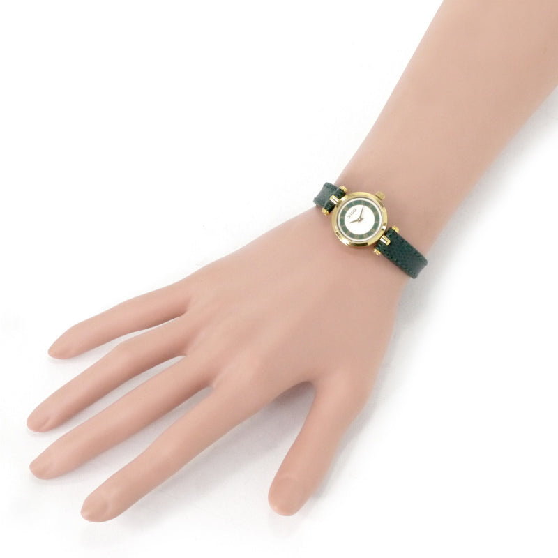 OLD Gucci　サイドシェリーミニ腕時計（グリーン）