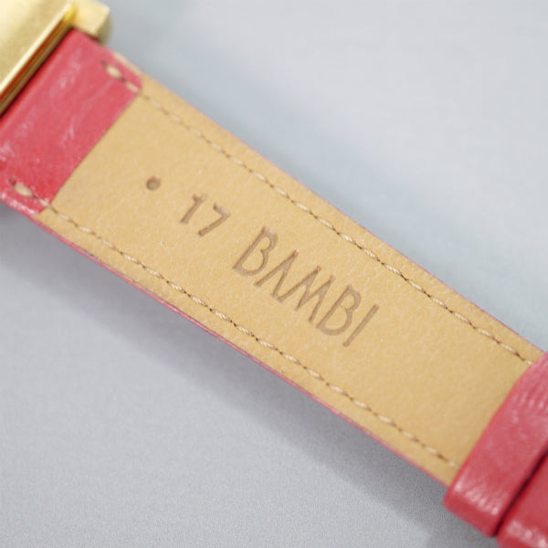 OLD Gucci 長方形フェイス腕時計（赤）