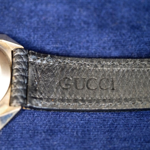 OLD Gucci シェル金・黒コンビカラー腕時計